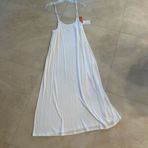 GILLIGAN & OMALLEY TOTAL COMFORT WHITE MAXI DRESS NEW WITH TAGS